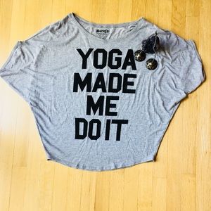 Funky Yoga - yoga made me do it flowy circle tee